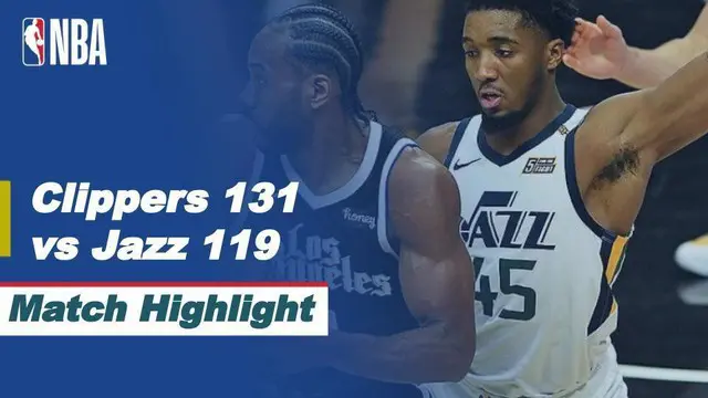 Berita video highlights game 6 semifinal wilayah barat NBA Playoffs 20221, LA Clippers menang 131-119 atas Utah Jazz, Sabtu (19/6/2021) pagi hari WIB.