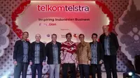 Hari ini, Telkom bekerjasama dengan perusahaan operator telekomunikasi Telstra meluncurkan layanan managed solution `Telkomstelstra`