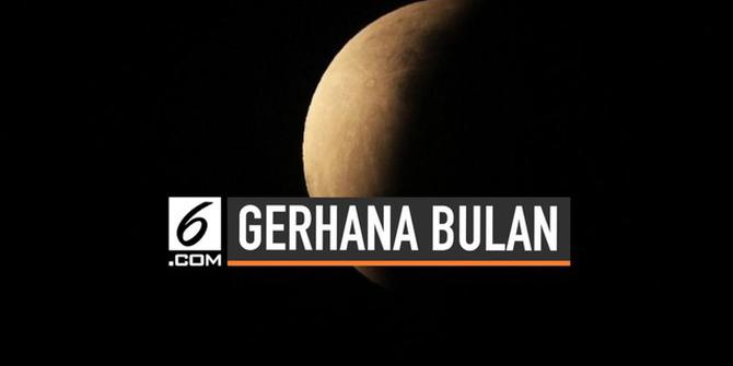 VIDEO: Penampakan Gerhana Bulan Sebagian di Langit Indonesia