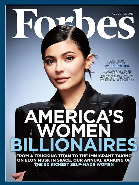 "Meski demikian, mungkin saja Kylie Jenner akan kembali memakai filler karena Kylie adalah Kylie. Ia menyukai bentuk bibirnya di cover majalah Forbes!" jelas sumber. (instagram/kyliejenner)