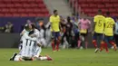 Kemenangan ini membawa Argentina ke Babak Final CONMEBOL Copa America 2021 melawan Brasil. Mereka akan bertemu di Stadion Maracana, Rio de Janeiro, Brasil pada Minggu (11/07/2021) pagi WIB. (Foto: AP/Eraldo Peres)