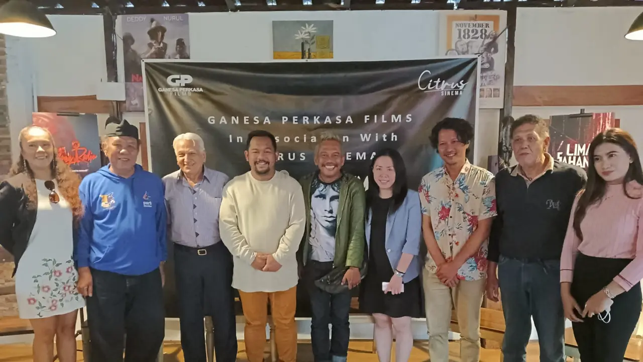 Bedu saat jumpa pers film Unfreq Radio dan 5 Jahanam (ist)