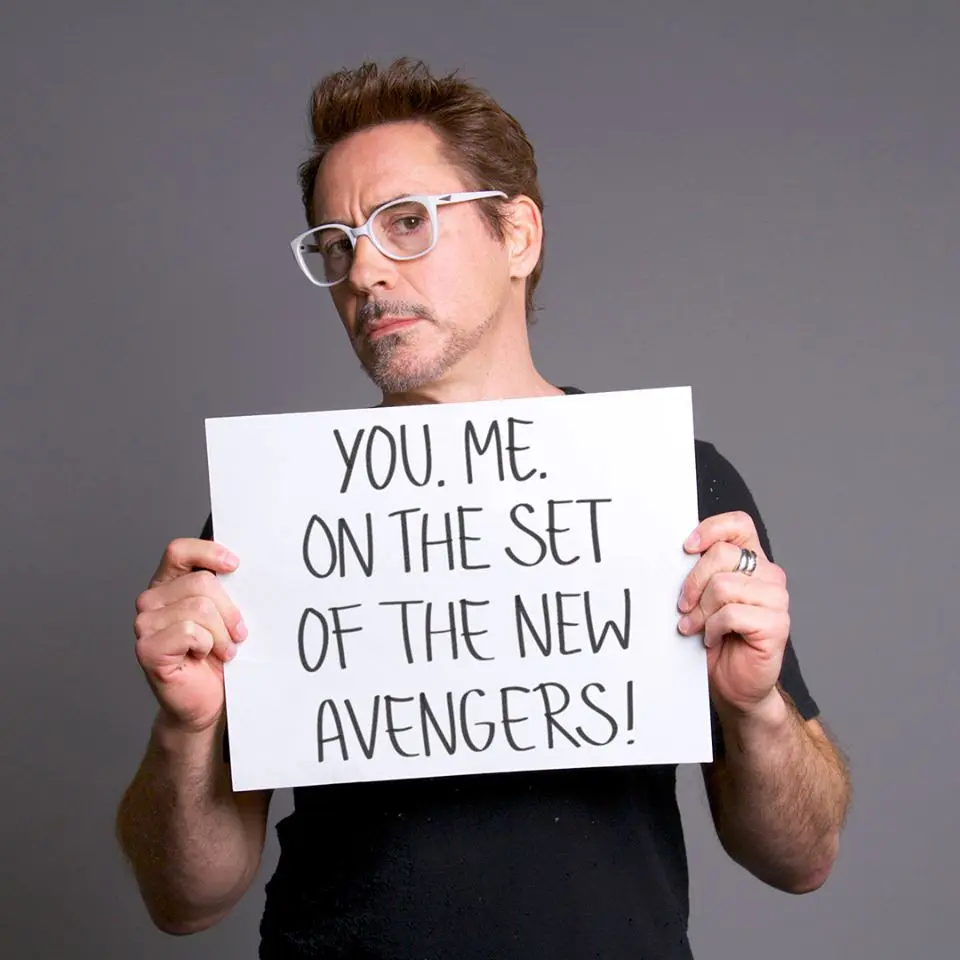 Robert Downey Jr. membagikan foto saat membuka kontes bagi fans agar bisa bertemu dengannya di Avengers: Infinity War. (Facebook)