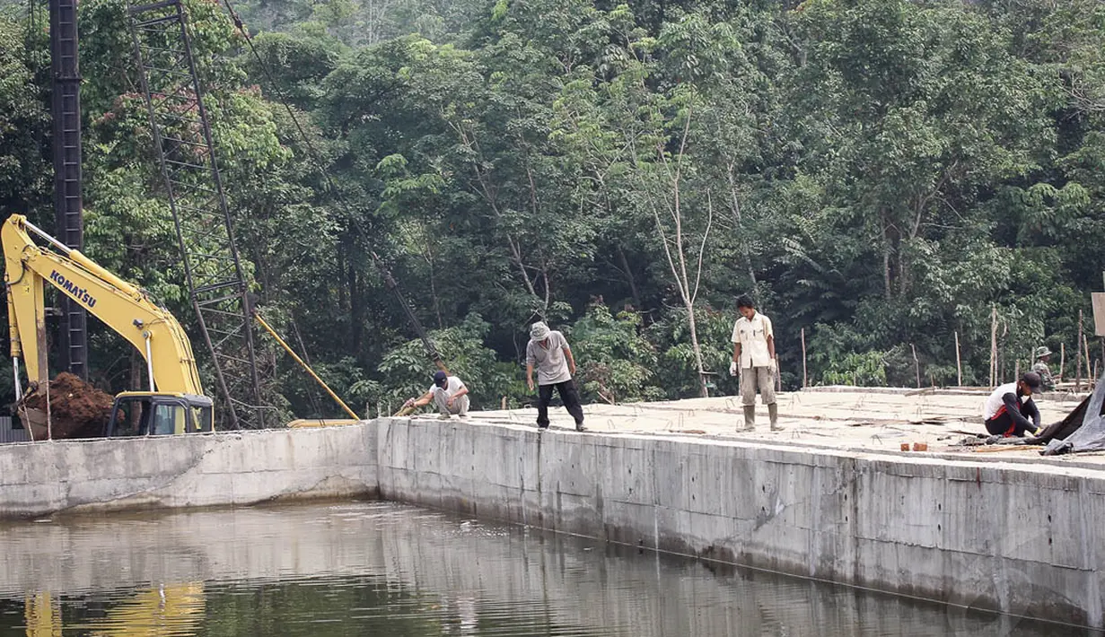 Di arena Sport Center ini juga akan dilengkapi dengan fasilitas kolam renang, Sumatera Selatan, (10/9/14). (Liputan6.com/Faizal Fanani)