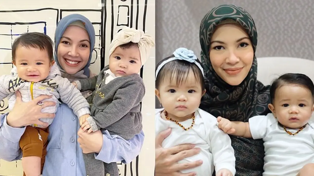 7 Potret Shaldy dan Shelma, Anak Kembar Ratna Galih yang Menggemaskan