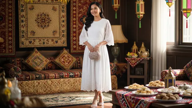 Ilustrasi Inspirasi Dress Hari Raya/Gemini AI