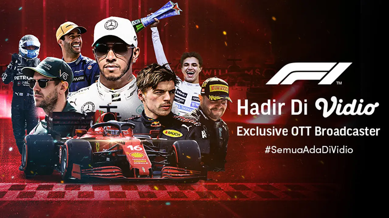 Gelaran Formula 1 Kini hadir Eksklusif di Vidio, Jangan Lewatkan Keseruannya