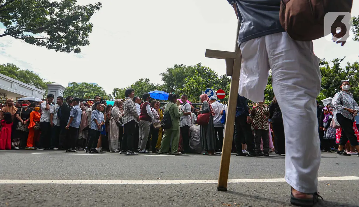 Ini merupakan open house pertama setelah ditiadakan dalam tiga tahun terakhir akibat pandemi Covid-19. (Liputan6.com/Angga Yuniar)