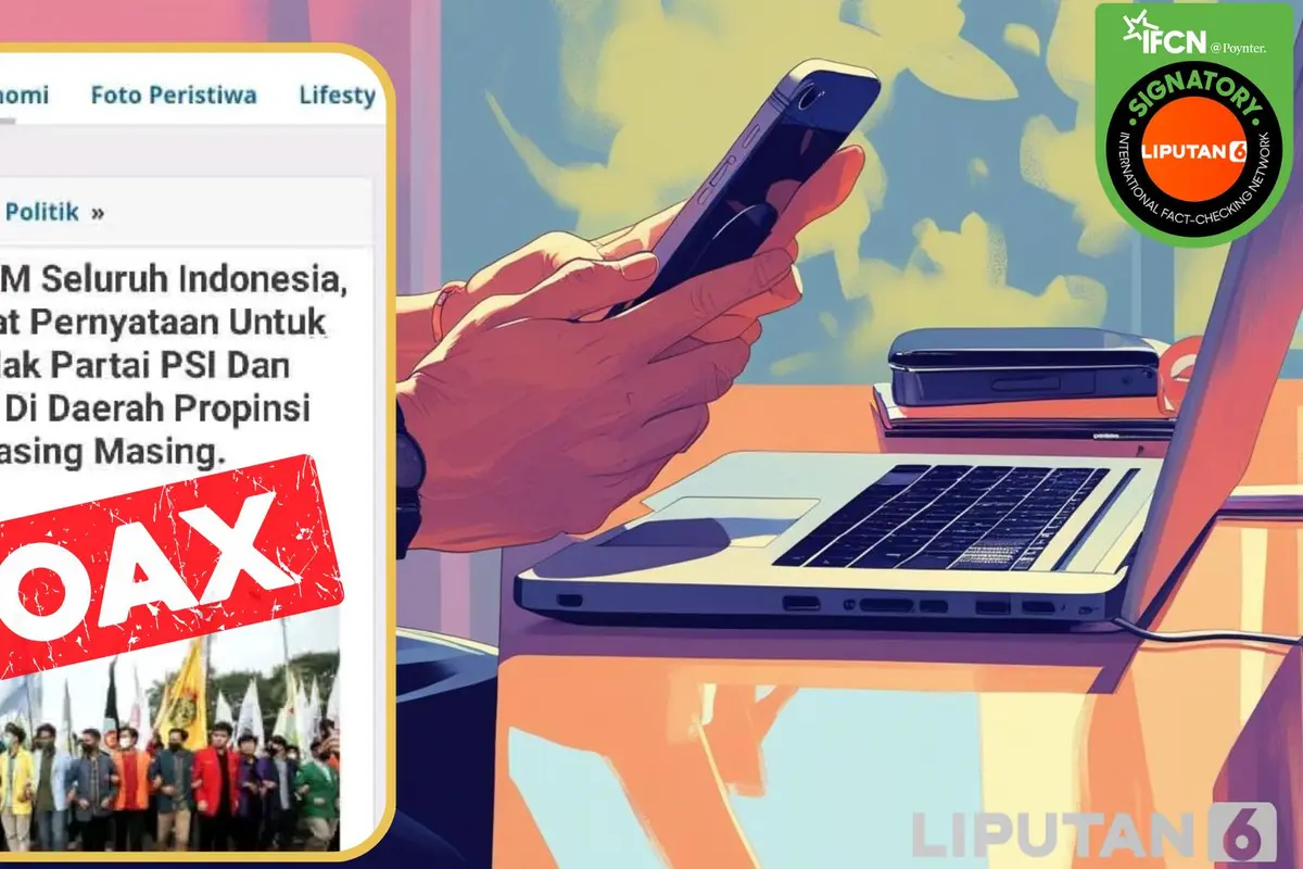 Cek fakta artikel Ketua BEM SI menyatakan menolak PSI dan Jokowi di daerah masing-masing