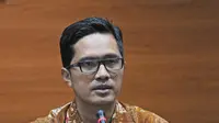 Suasana saat Juru Bicara KPK Febri Diansyah gelar konfrensi pers di Gedung KPK, Jakarta, Rabu (7/2). KPK menduga  Yudi beberapa kali menerima hadiah atau janji dari Direktur PT Cahaya Mas Persada So Ko‎k Seng alias Aseng. (Liputan6.com/Herman Zakharia)