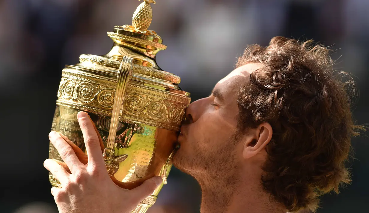 Andy Murray adalah petenis kelahiran Skotlandia dan petenis Britania Raya yang dua kali menjuarai Wimbledon yaitu tahun 2013 dan 2016. (AFP/Glyn Kirk)