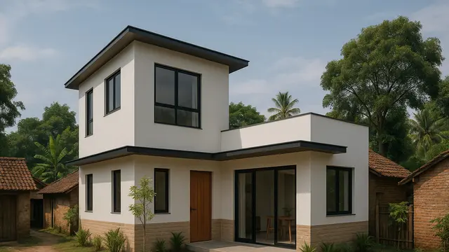 Ide Rumah Minimalis Letter L di Kampung