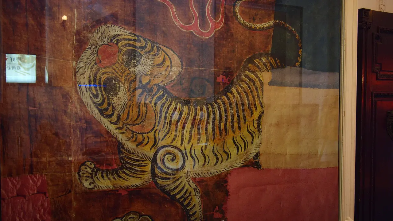 Bendera Republik Formosa yang terpajang di Museum Nasional Taiwan (Wikimedia Commons)