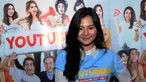 Aktris Eriska Rein saat menghadiri gala premier film 'Youtubers' di XXI Epicentrum, Jakarta, Selasa (5/5/2015). Film yang dibintangi para pemain Stand Up Comedy dan Youtubers itu akan rilis perdana pada 7 Mei mendatang. (Liputan6.com/Faisal R Syam)