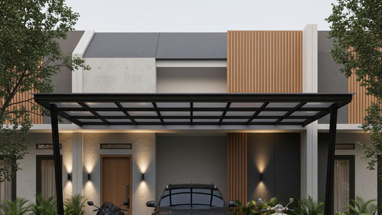 8 Inspirasi Carport Minimalis untuk 1 Mobil 2 Motor di Lahan Sempit 2025