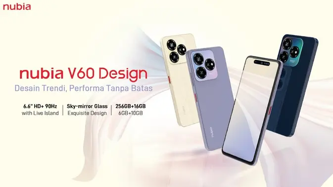 ZTE Mobile Devices Indonesia resmi menggunakan Nubia V60 Design. (Dok: ZTE Mobile Devices Indonesia)