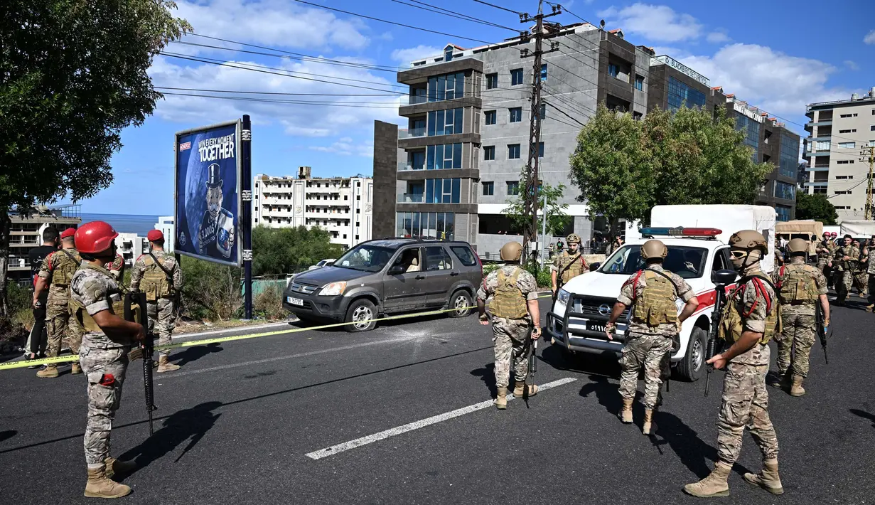 Ini menjadi insiden serangan pertama di Jounieh sejak Hizbullah dan Israel terlibat baku tembak pada tahun lalu. (JOSEPH EID/AFP)