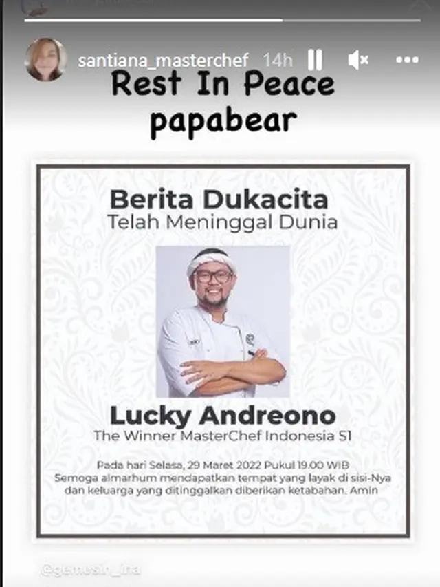 Alumni berduka Lucky Andreono meninggal