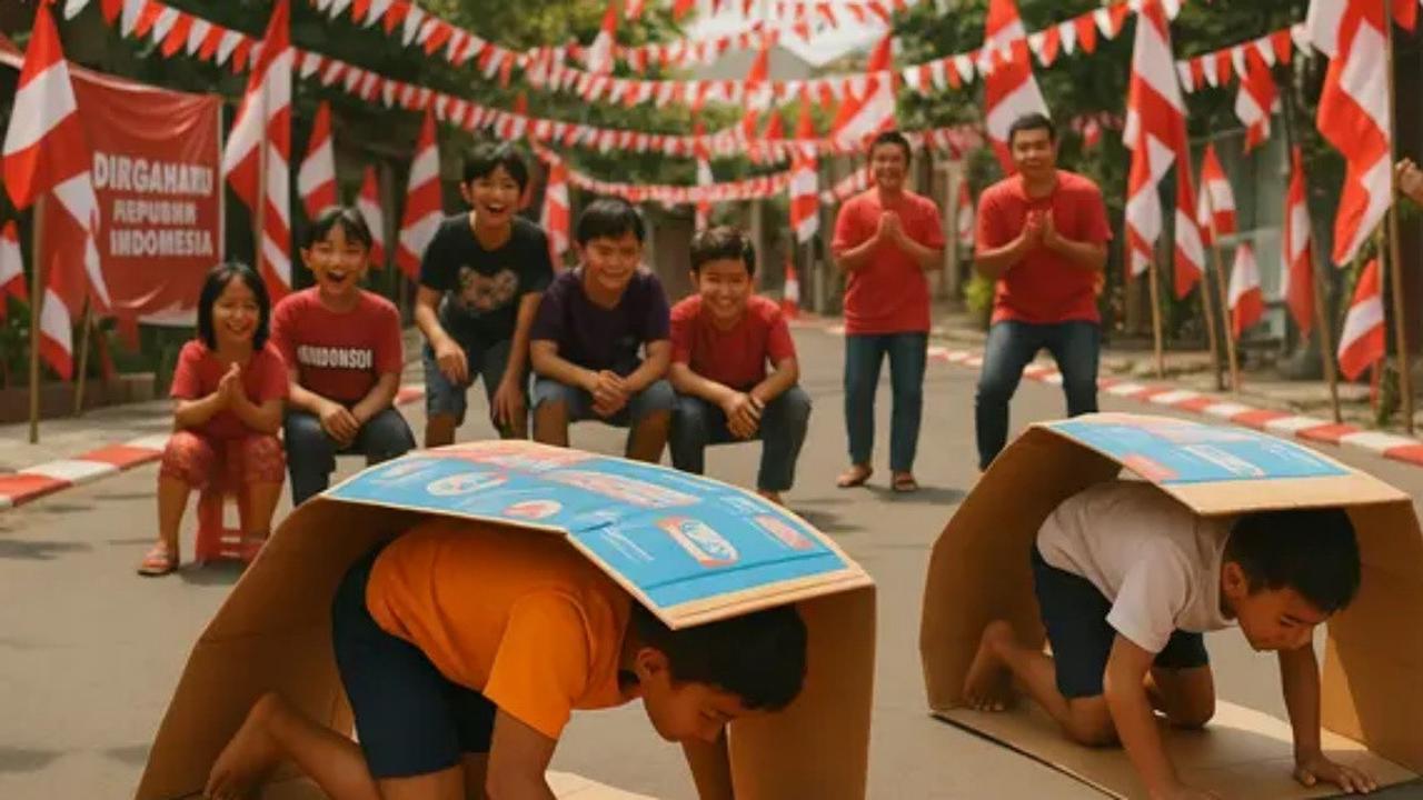 Ilustrasi Lomba Trenggiling Kardus