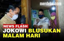 VIDEO: Jokowi Blusukan Malam Hari, Datangi Rumah Warga Bagikan Paket Sembako dan Obat
