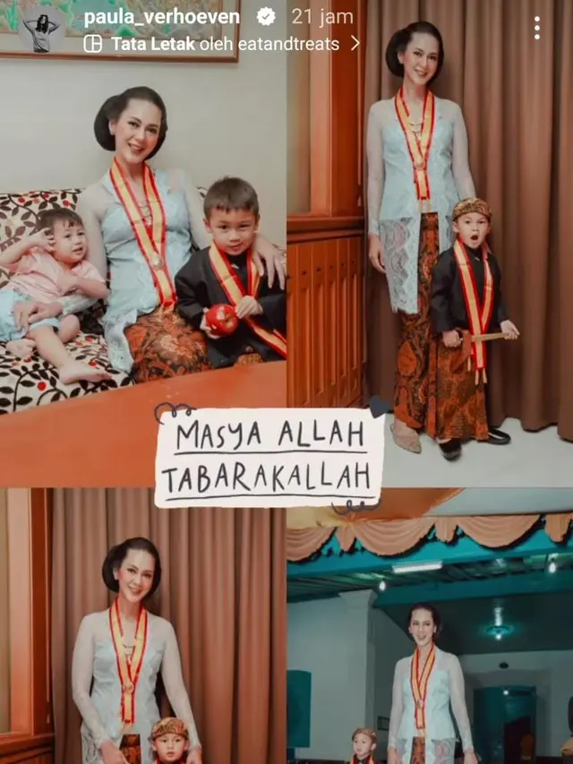 Potret Kiano Tiger Anak Baim Wong saat Mengenakan Baju Adat Jawa