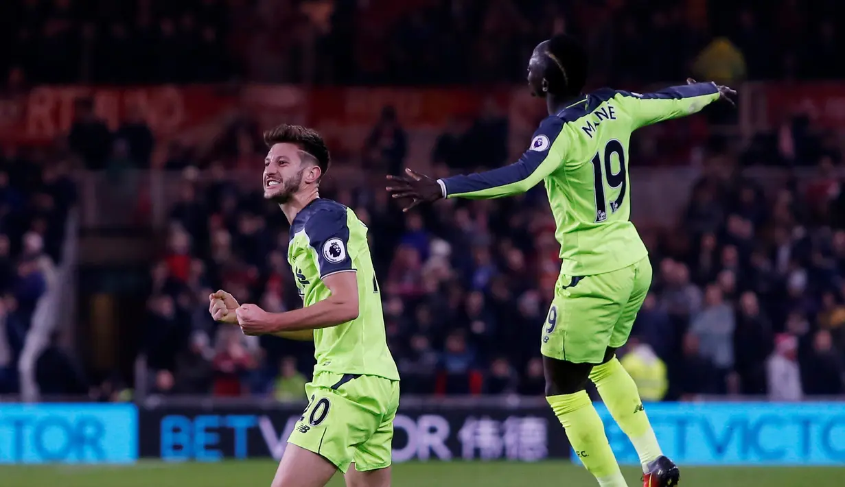 Liverpool mengalahkan Middlesbrough, 3-0, dalam lanjutan Premier League di Stadion Riverside, Middlesbrough, Rabu (14/12/2016) waktu setempat. Adam Lallana mencetak dua gol. (Action Images via Reuters/Ed Sykes)