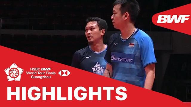 Berita video match highlights BWF World Tour Finals 2019 untuk nomor ganda putra, di mana Mohammad Ahsan / Hendra Setiawan (The Daddies) kalah dari pasangan Chinese Taipei, Lee Yang / Wang Chi-Lin, Jumat (13/12/2019).