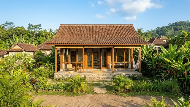 12 Inspirasi Rumah Desa dengan Jendela Lebar, Desain Modern Menyatu dengan Alam