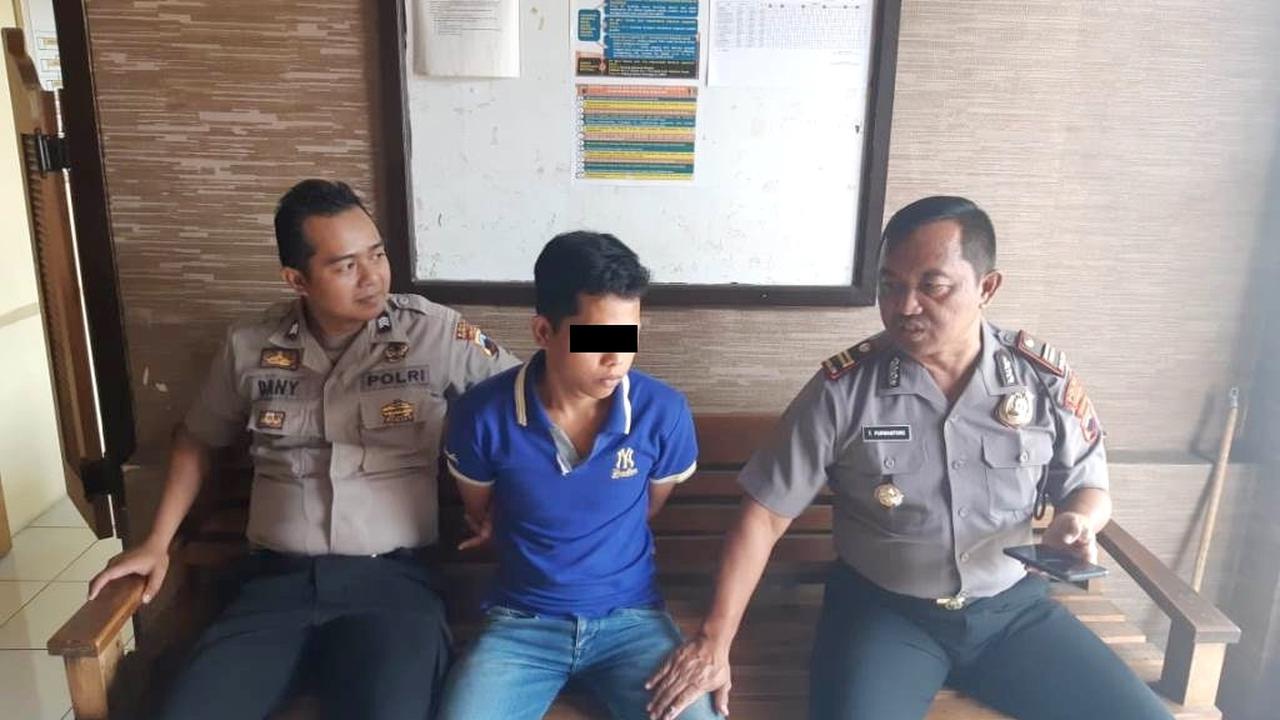 Tersangka pembunuhan bocah tujuh tahun di Bogor ditangkap di Pemalang. (Foto: Liputan6.com/Polres Pemalang/Muhamad Ridlo)