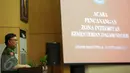 Menteri Dalam Negeri Tjahjo Kumulo memberikan pidato saat Pencanangan dan Penandatanganan Piagam Zona Integritas di Kantor Kemendagri, Jakarta, Senin (14/9/2015). Kemendagri menjadi Proyek percontohan Zona Integritas. (Liputan6.com/Faizal Fanani)
