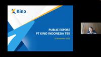 Paparan publik PT Kino Indonesia Tbk (KINO), Rabu (23/11/2022) (Foto: tangkapan layar/Pipit I.R)