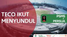 Berita video momen Stefano Cugurra Teco yang ikut menyundul saat bek Persija, Jaimerson da Silva, membobol gawang PSMS dengan tandukan kepala.