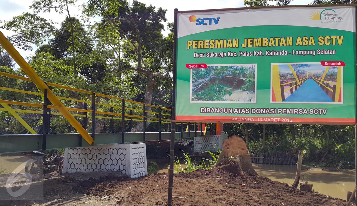 SCTV Meresmikan Jembatan Asa ke-7 di Lampung Selatan ...
