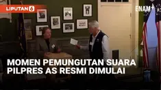 Pada Selasa (5/11) tengah malam Eastern Standard Time (EST), para pemilih di Dixville Notch, New Hampshire, memberikan suara mereka di tempat pemungutan suara (TPS).