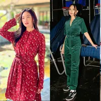 Inspirasi busana natal dari selebriti yang mudah ditiru.