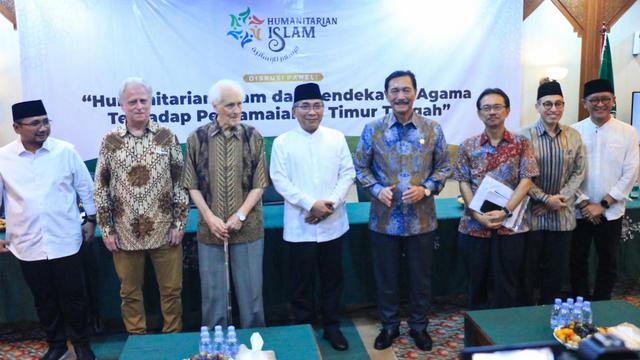 Diskusi panel "Humanitarian Islam dan Pendekatan Agama terhadap Perdamaian di Timur Tengah" yang digelar di Aula Pengurus Besar Nahdlatul Ulama, Jakarta, Jumat (22/11) (Istimewa)