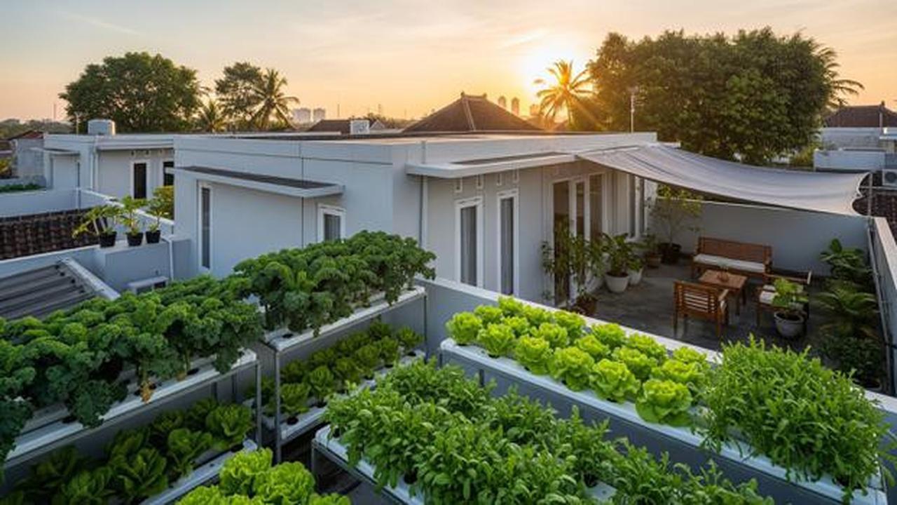 8 Kebun Hidroponik di Atap Rumah Biar Lahan Sempit Tetap Produktif, Panen Sayur Tanpa Lahan