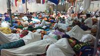 Suasana kepadatan tenda jemaah Haji di Mina. (Taufiqurrohman/Liputan6.com)