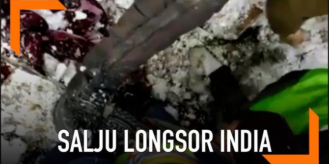 VIDEO: Terkubur Longsoran Salju, 3 Polisi India Berhasil Diselamatkan