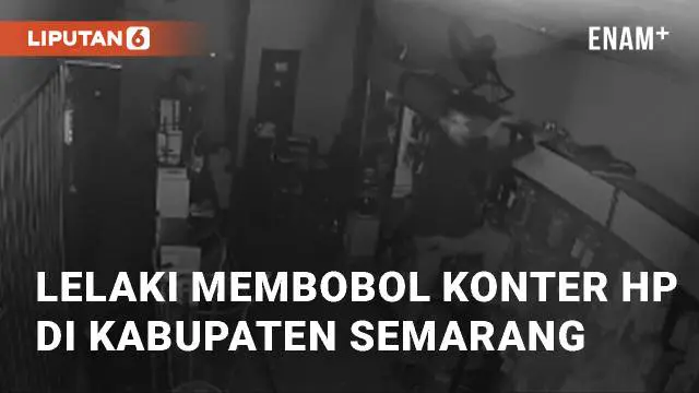 VIDEO: Viral Lelaki Membobol Plafon Konter HP di Kabupaten Semarang Terekam CCTV