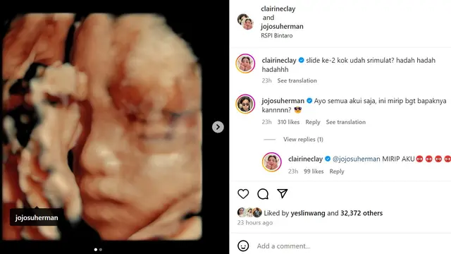 Pernyataan Joshua Suherman yang Bikin Clairine Clay Tak Terima