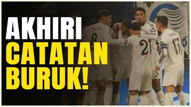 VIDEO: Real Madrid Bungkam Tuan Rumah Atalanta 3-2, Los Blancos Menjaga Asa di Liga Champions