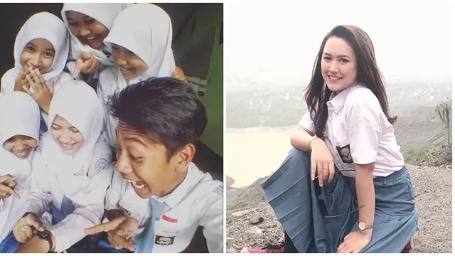 6 Potret Dulu Vs Kini Happy Asmara Pakai Seragam SMA, Pesonanya Tak Luntur