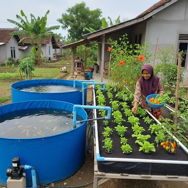 Ide Aquaponik Rumahan agar IRT Bisa Panen Sayur dan Ikan Sekaligus