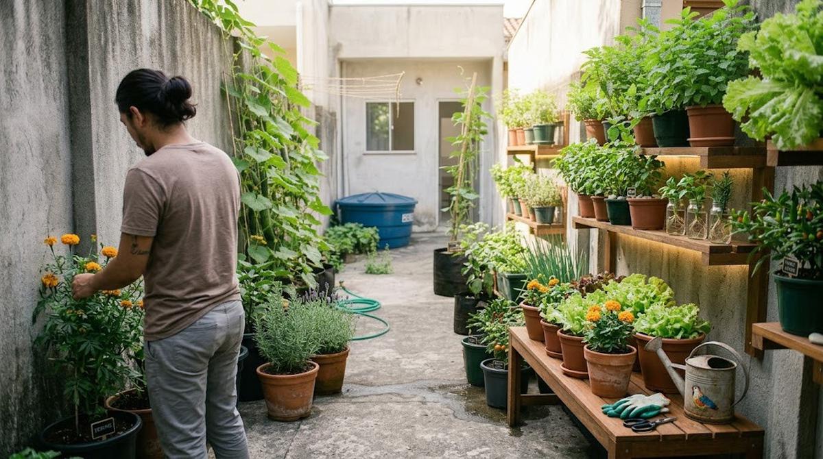 Cara Membuat Halaman Sempit Jadi Kebun Produktif Estetik