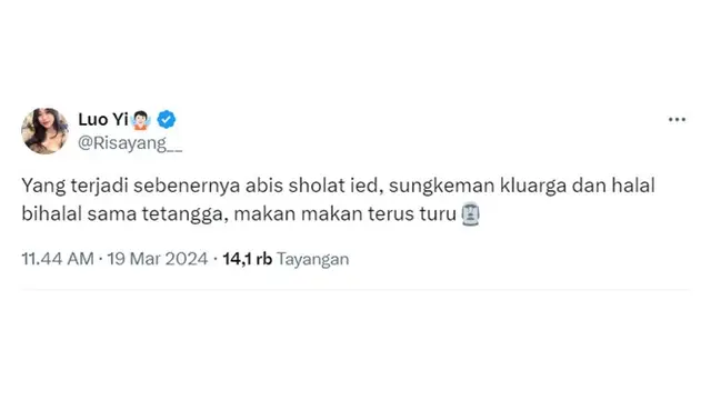 6 Rundown Lebaran 2024 ala Netizen Ini Relate Banget, Makan Opor Tak Terlewatkan