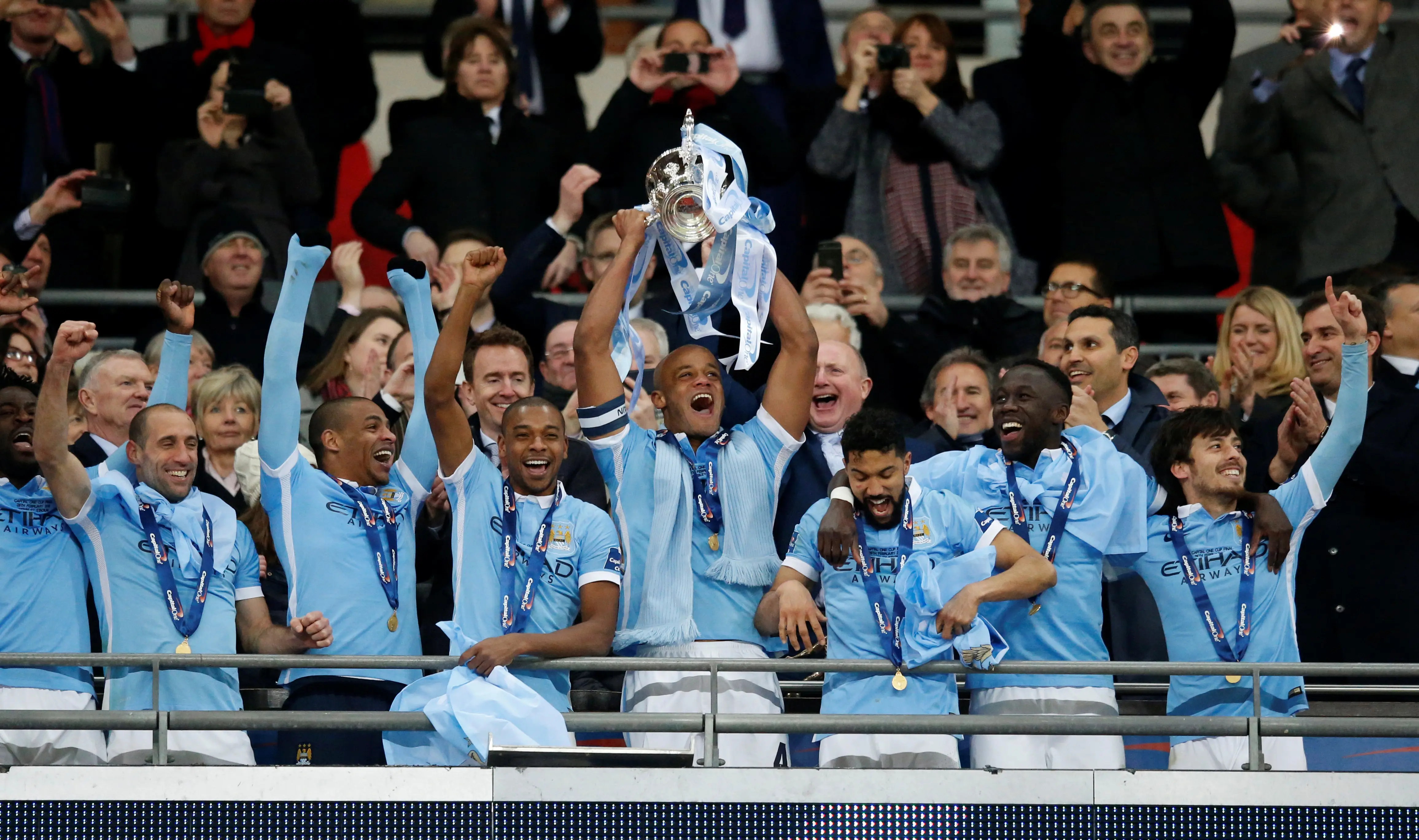 Manchester City juara Piala Liga Inggris 2016. (Reuters/Paul Childs)