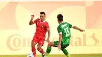 Gelandang timnas U-20 Indonesia, Arkhan Fikri mencoba lewati pemain Irak di Piala Asia U-20 (dok: PSSI)