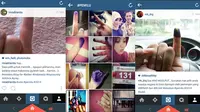 Instagram dimanfaatkan untuk narsis dengan memamerkan jari bertinta Pemilu warna ungu.