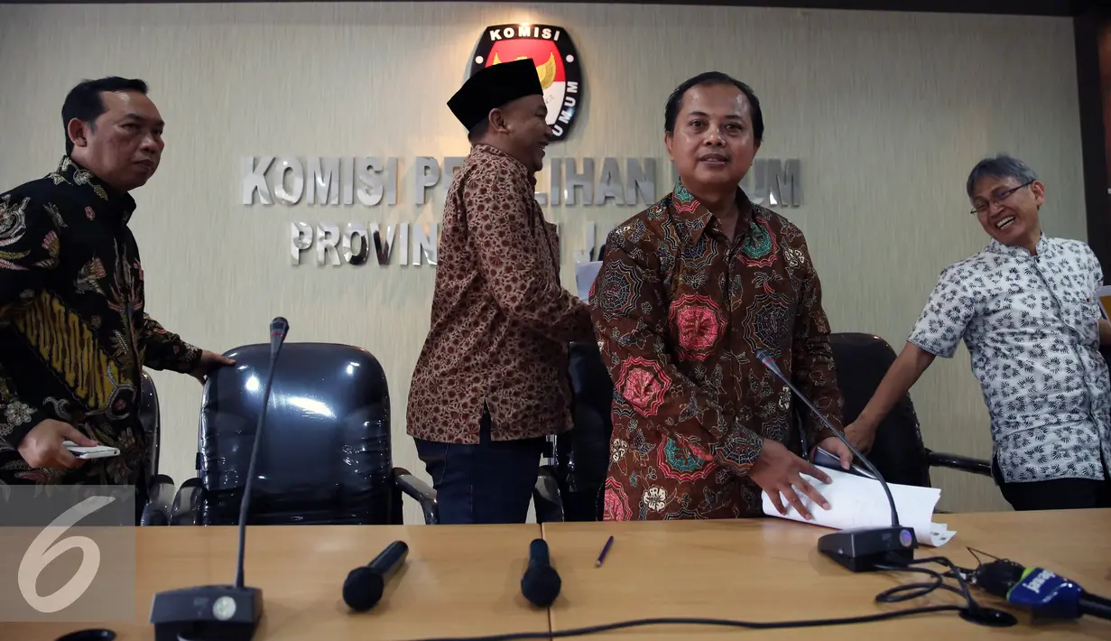 KPU DKI Jakarta akan menggelar Deklarasi Damai Cagub dan Cawagub DKI Jakarta yang akan dilaksanakan pada 29 Oktober 2016 di Gedung KPUD, Jakarta, Jumat (21/10). (Liputan6.com/Johan Tallo)